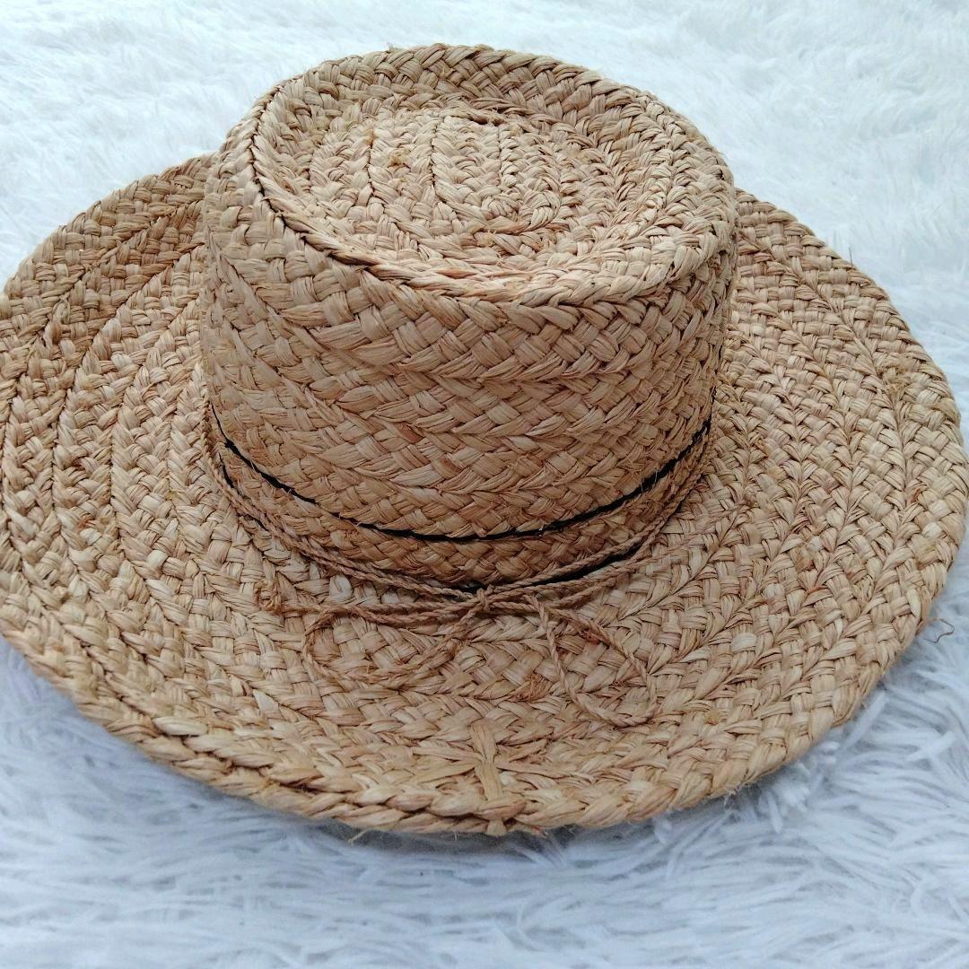 【希少】ヘレンカミンスキー ラフィアハット リボン モチーフ 美品