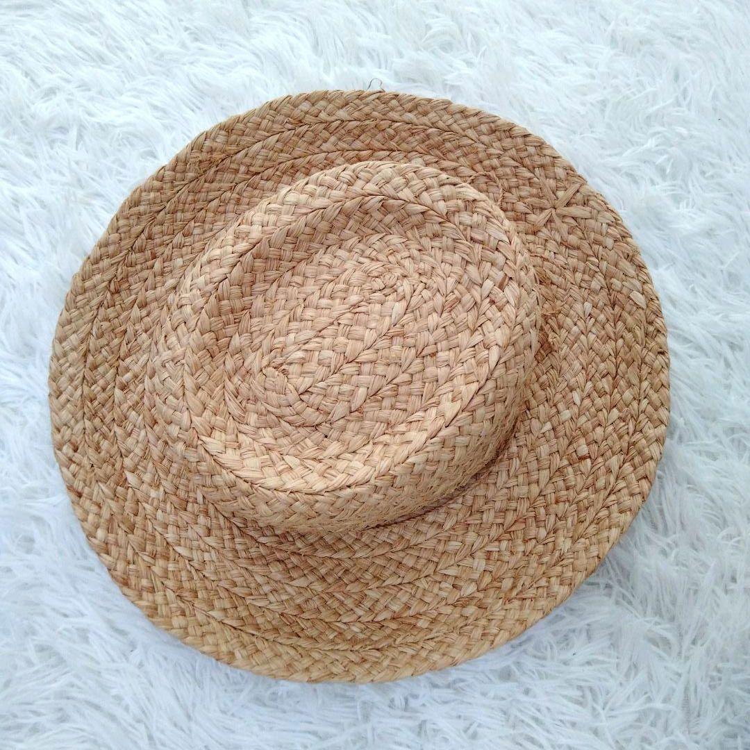 【希少】ヘレンカミンスキー ラフィアハット リボン モチーフ 美品