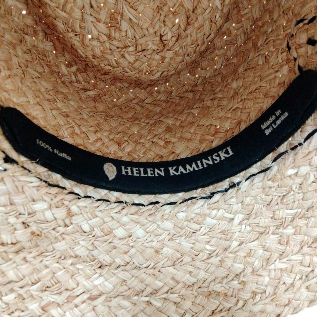 【希少】ヘレンカミンスキー ラフィアハット リボン モチーフ 美品