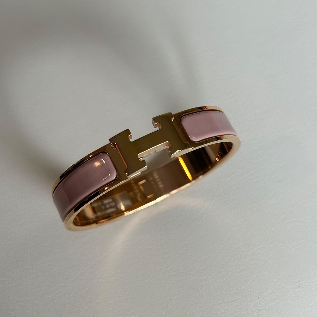 B様　美品☆エルメス　クリックH クラック　バングル　ピンク