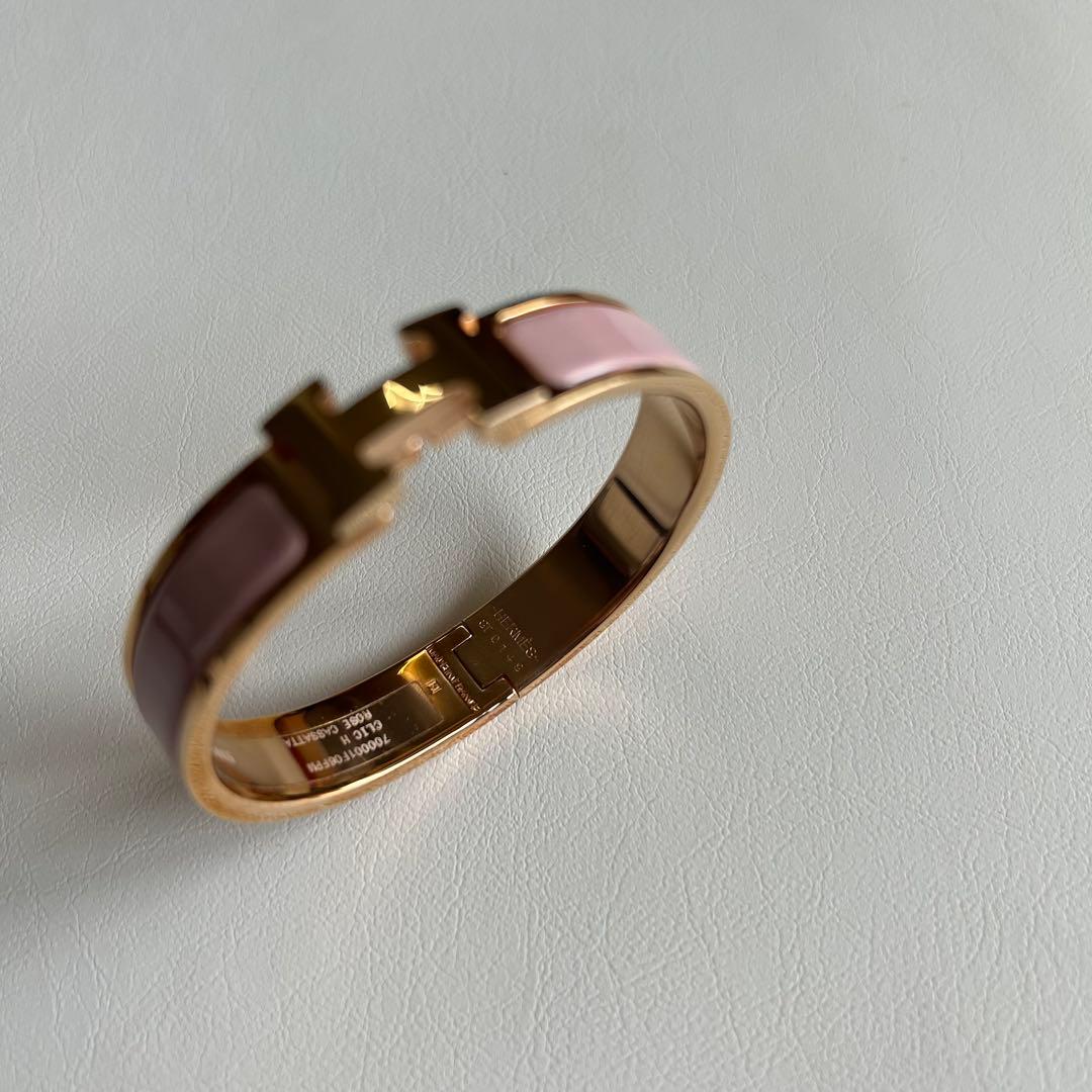 B様　美品☆エルメス　クリックH クラック　バングル　ピンク