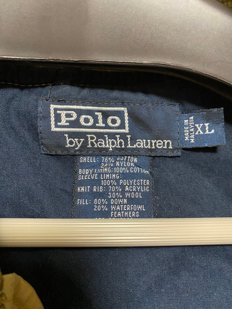 90s ポロラルフローレン ダウンジャケット スカイライナー型 ベージュ 短丈