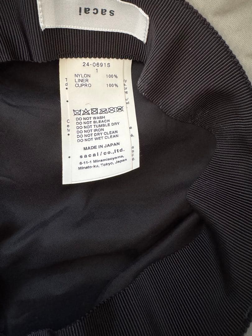 sacai サカイ　バケットハット　カーキ　サイズ1