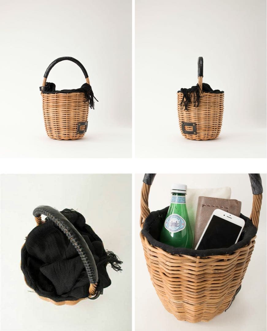 ◆ eb.a.gos（エバゴス）◆ブライドル バケツM バスケット ブラック