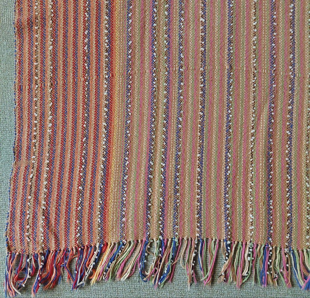 新品　　【手作り】　　【世界に１つだけ】の　さをり織りのれん　【2点】