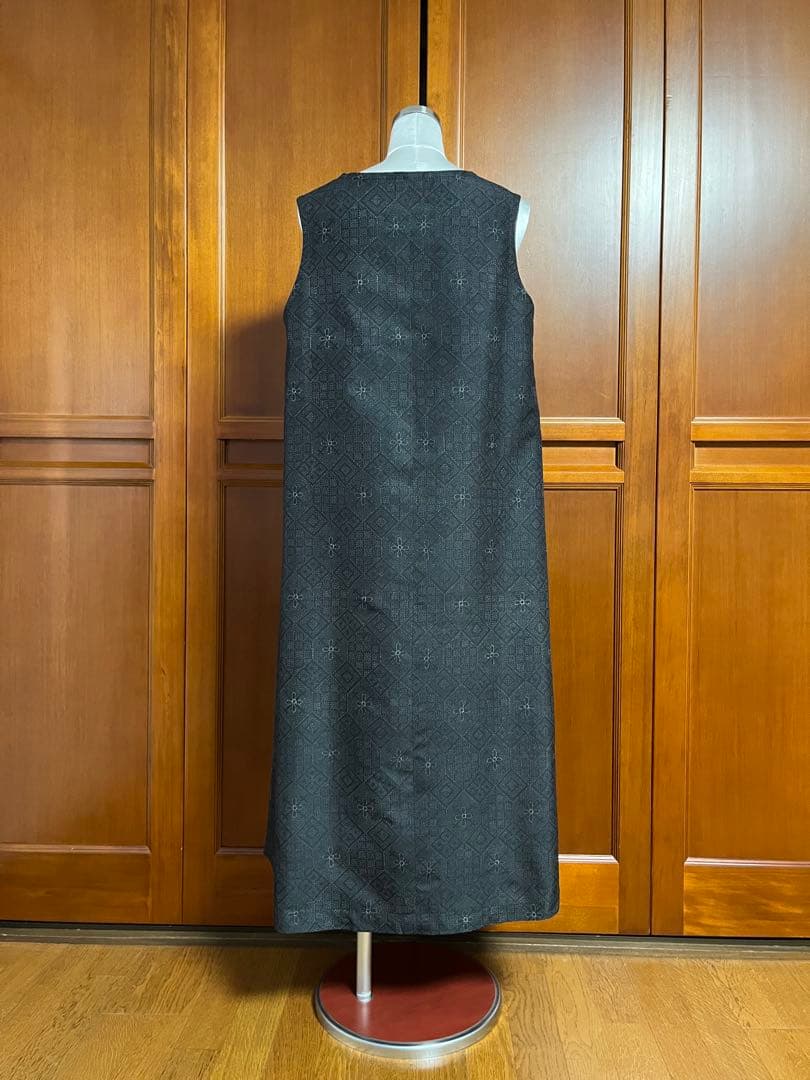 着物リメイクワンピース　大島紬120㎝