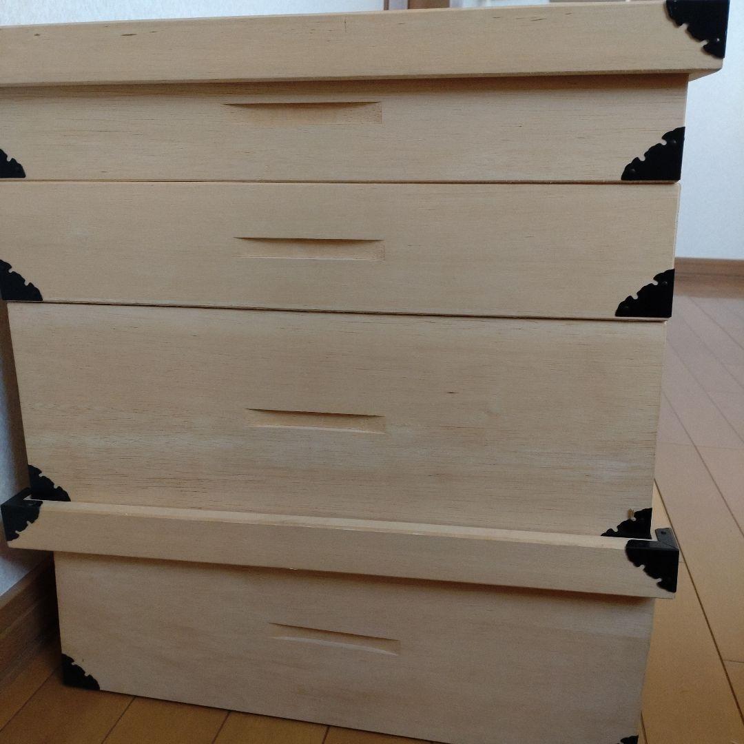 桐 衣装ケース4段 桐 衣裳ケース 桐箱 浅浅深深 四段