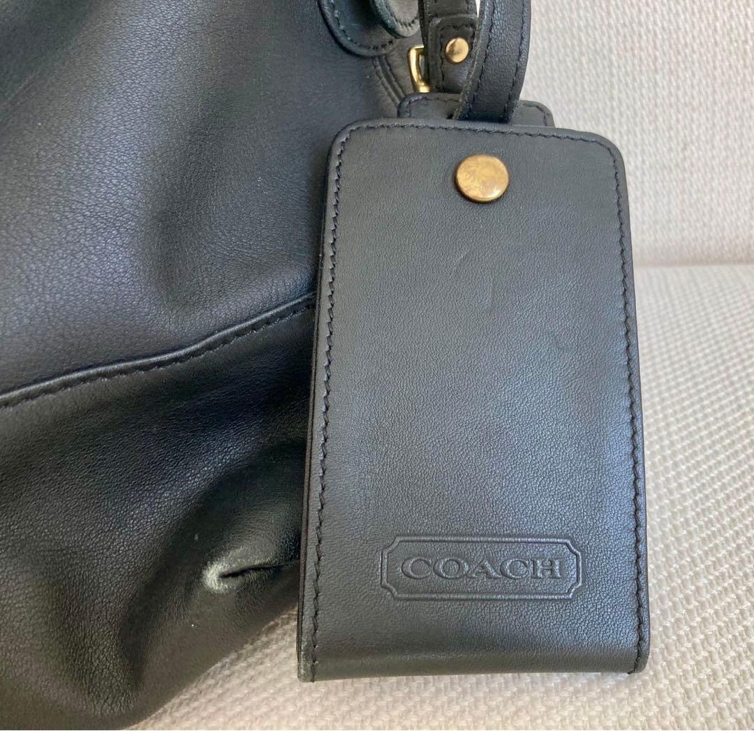 coach コーチボストンバッグ　レザー　ブラック　ショルダー2way