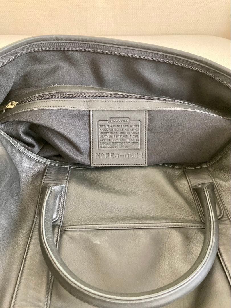 coach コーチボストンバッグ　レザー　ブラック　ショルダー2way