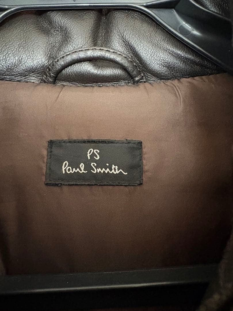ポールスミス　ダウンジャケット　レザー　Paul Smith ベストにも　M