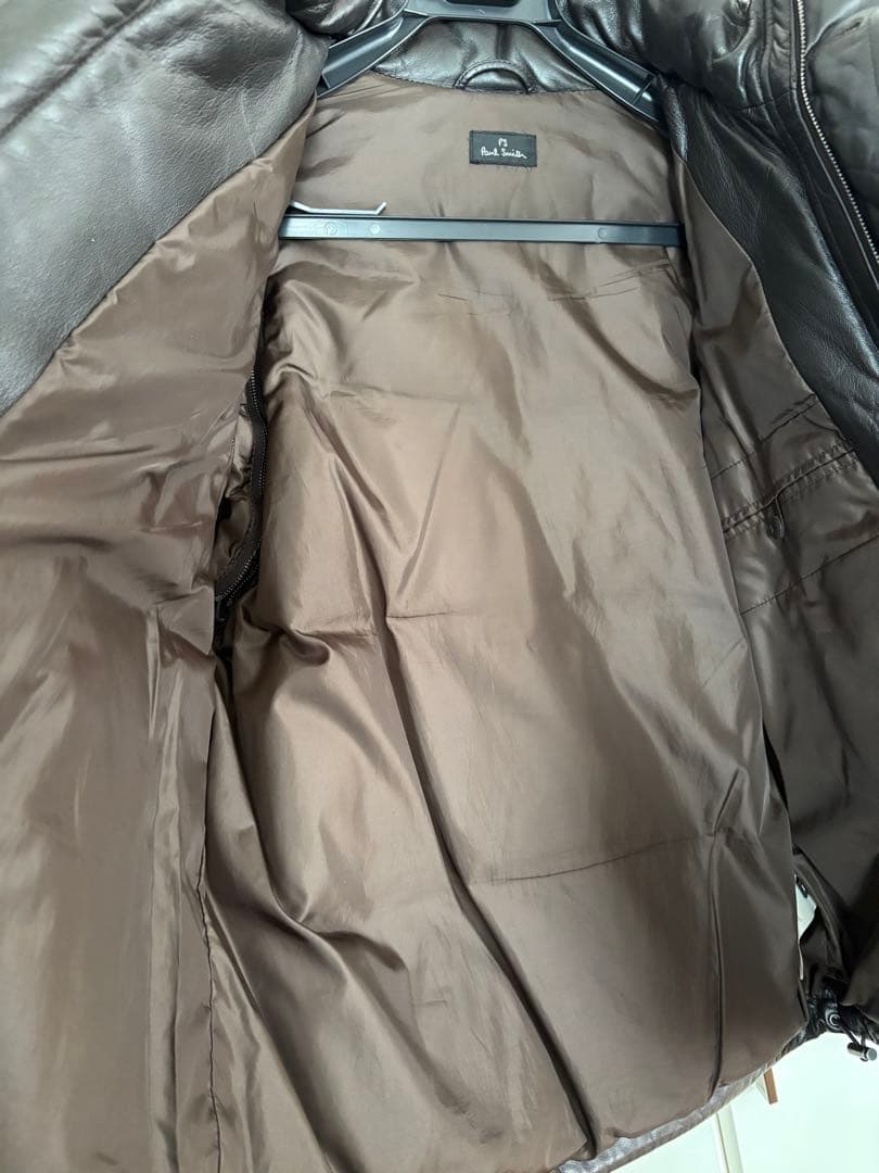 ポールスミス　ダウンジャケット　レザー　Paul Smith ベストにも　M