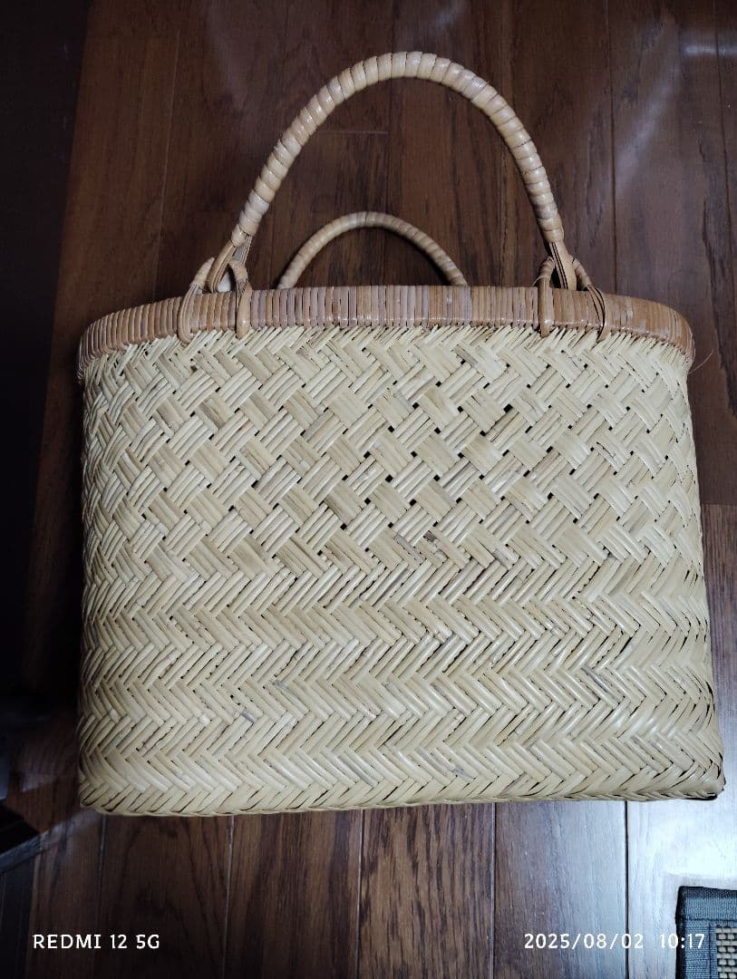 鳥越竹細工　スズタケ　カゴバッグ