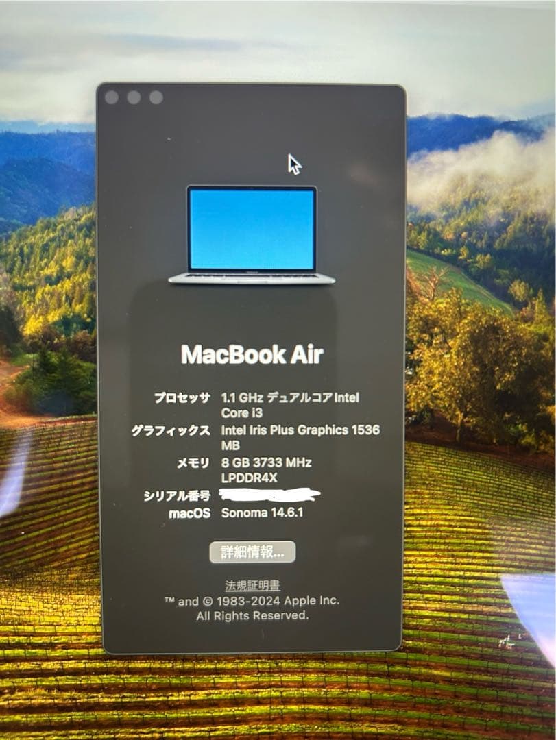 【美品】MacBook Air 13インチ2020 / 256GB