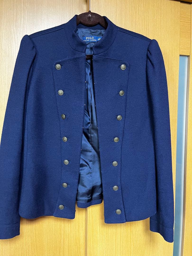 Polo Ralph Lauren ネイビー ノーカラージャケット サイズ4