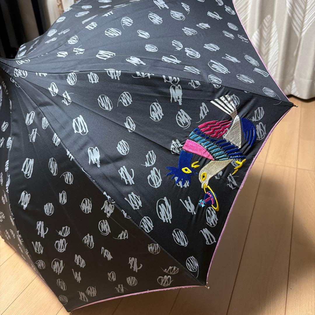 ヴィヴィアンウエストウッド　晴雨兼用傘　雨傘　日傘　鳥柄　パゴタ　黒