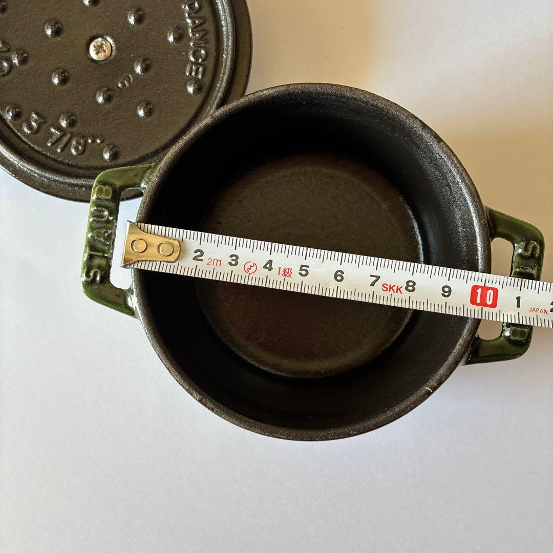 STAUB LA COCOTTE 両手鍋 バジルグリーン 10cm