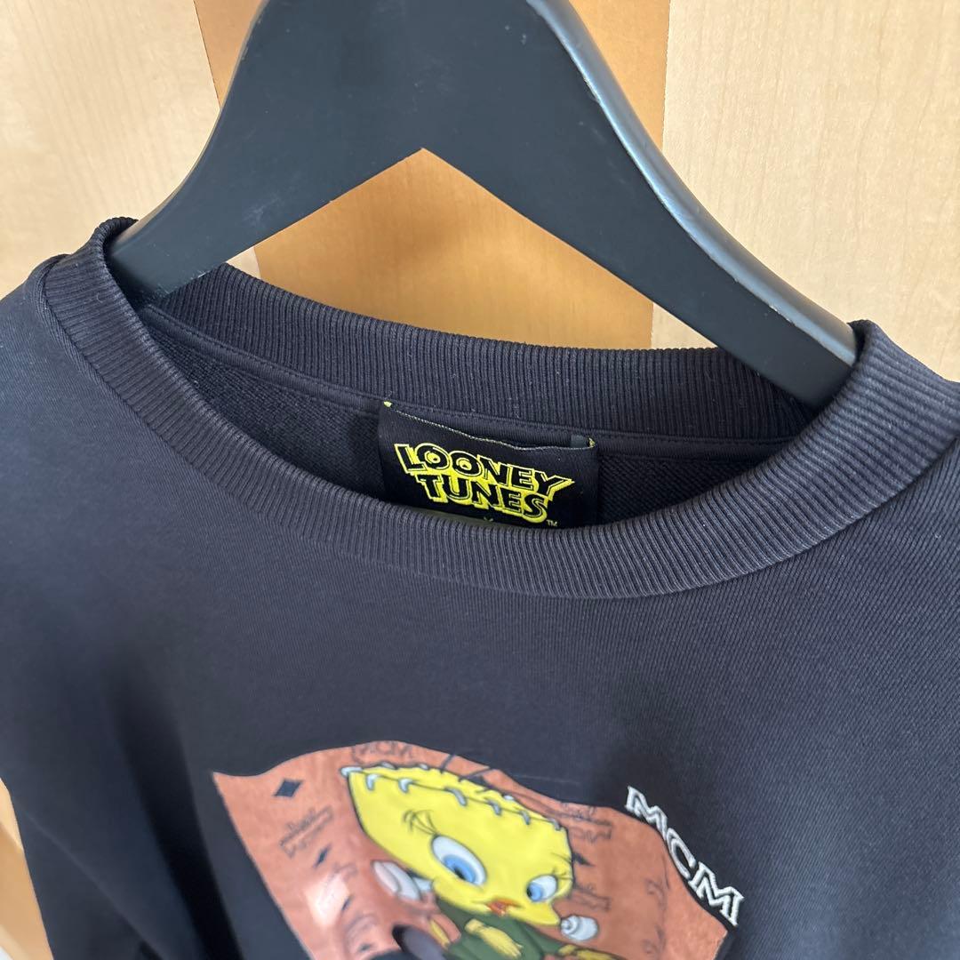 【美品】MCM ルーニー・テューンズ　トゥイーティー　コラボ スウェットシャツ黒