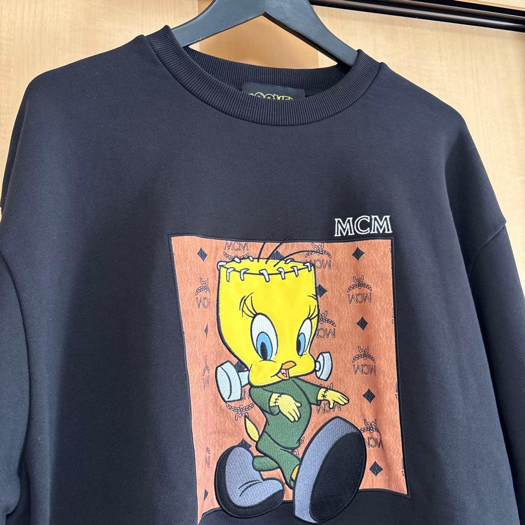 【美品】MCM ルーニー・テューンズ　トゥイーティー　コラボ スウェットシャツ黒