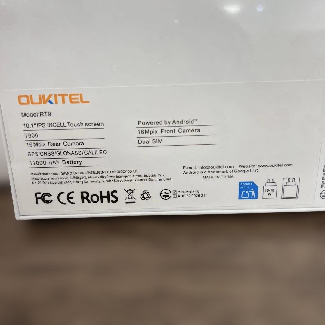 12508 OUKITEL RT9 Android14タブレット24+256GB