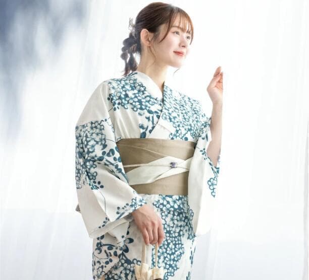 画像の帯+お任せ下駄（鼻緒白以外）つき◆ノー皺加工最高級クールパス浴衣