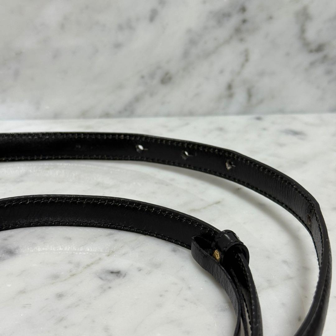 美品 GUCCI グッチ ベルト 本革 レザー ゴールド 金 細ベルト