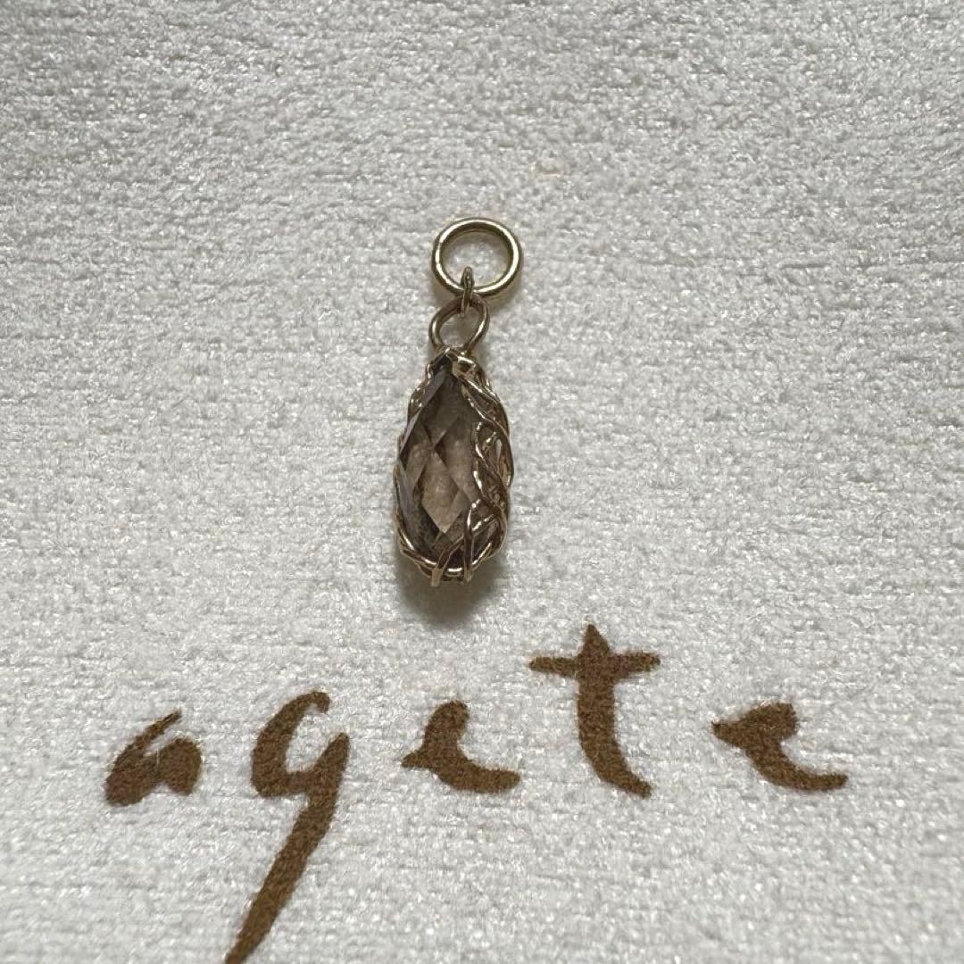 agete classic スモーキークォーツピアスチャーム片方のみ