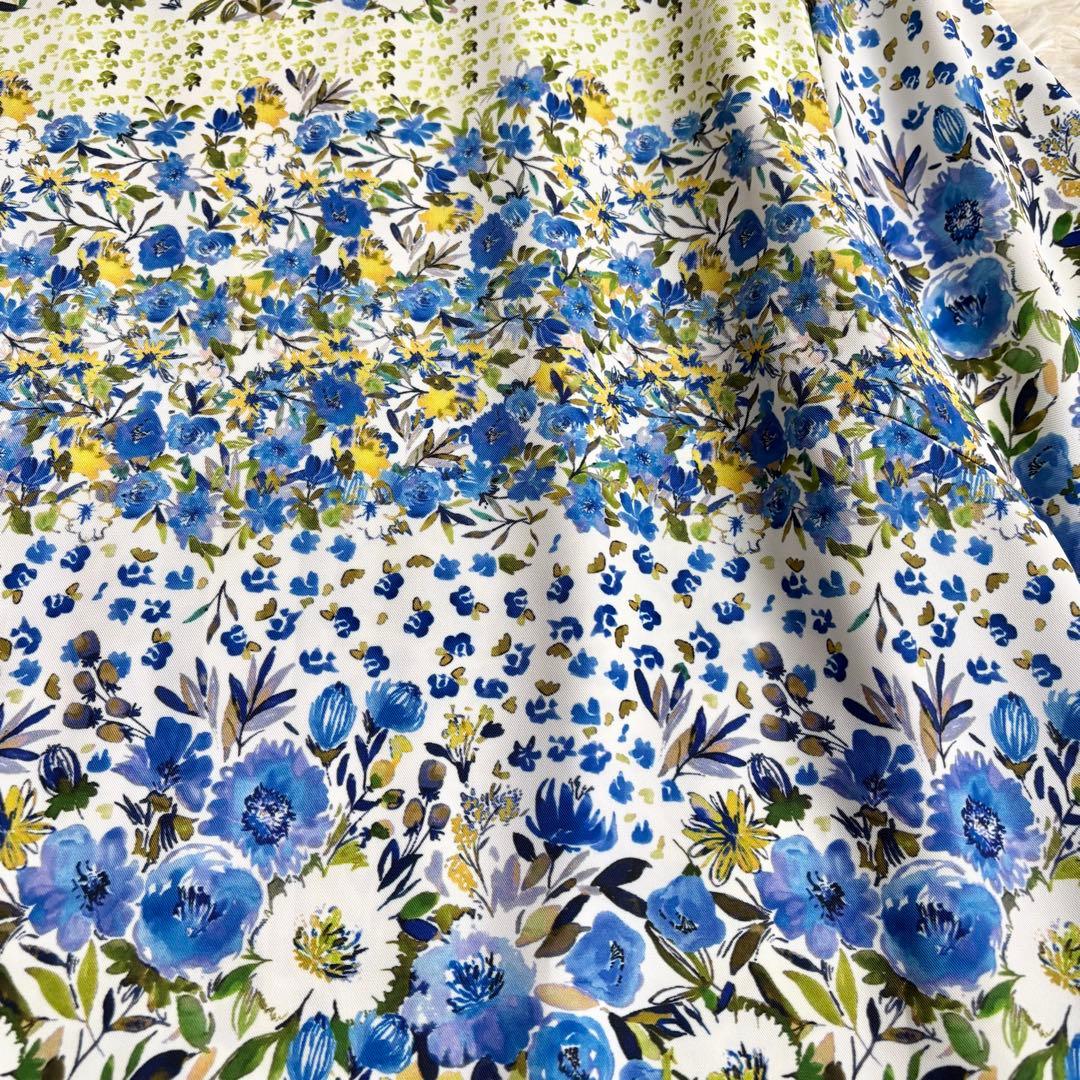 未使用級 23年♡レリアン 花柄プリントブラウス チュニック 13+ ヘムライン