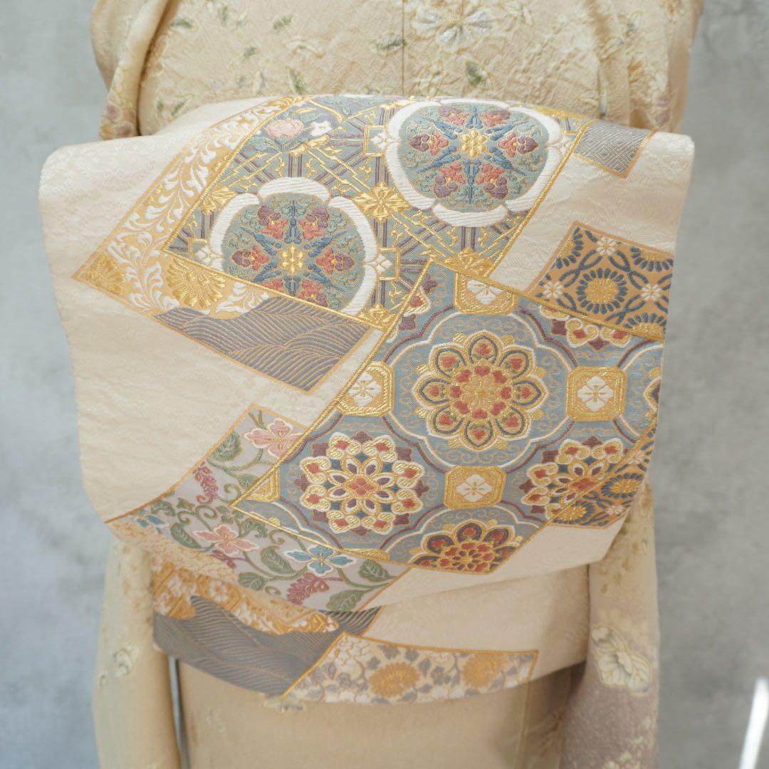 訪問着フルセット267▪︎ 正絹　卒業式　入学式【訪問着、袋帯、帯締め、帯揚げ】