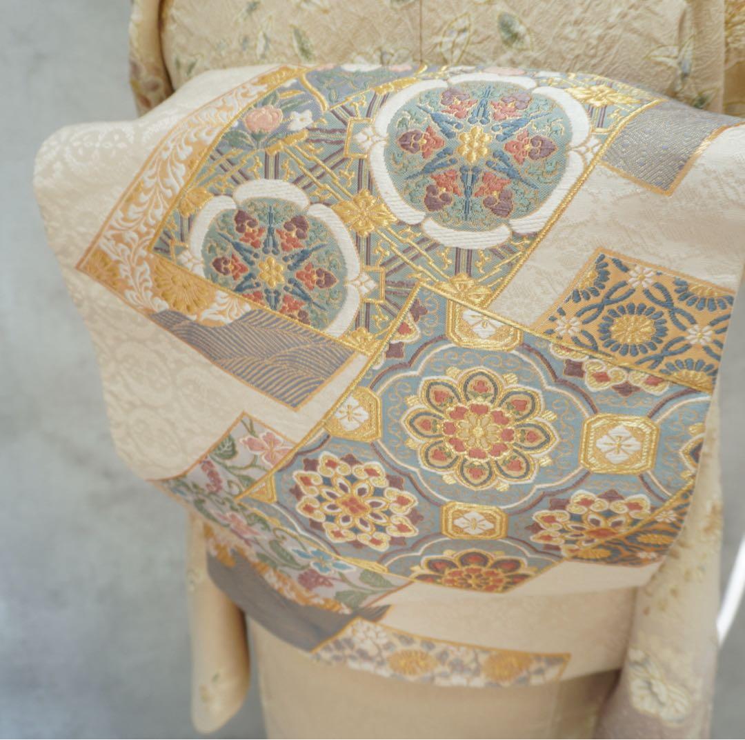 訪問着フルセット267▪︎ 正絹　卒業式　入学式【訪問着、袋帯、帯締め、帯揚げ】