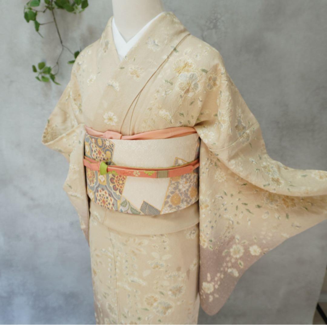 訪問着フルセット267▪︎ 正絹　卒業式　入学式【訪問着、袋帯、帯締め、帯揚げ】