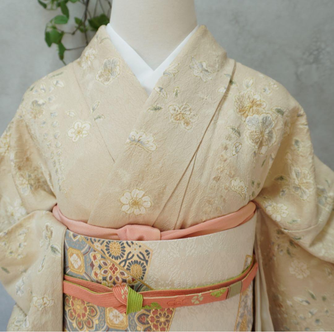 訪問着フルセット267▪︎ 正絹　卒業式　入学式【訪問着、袋帯、帯締め、帯揚げ】