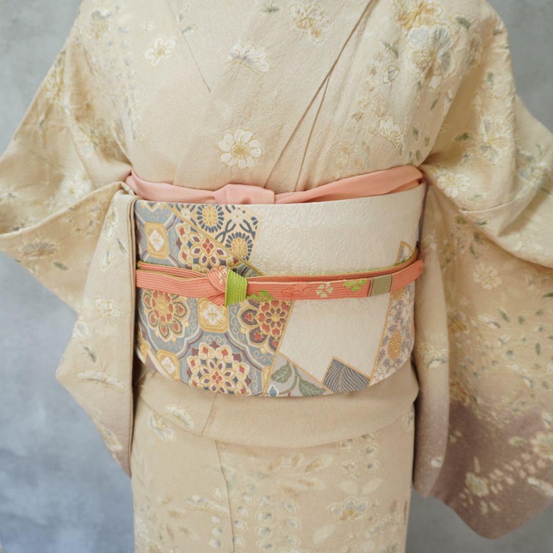 訪問着フルセット267▪︎ 正絹　卒業式　入学式【訪問着、袋帯、帯締め、帯揚げ】