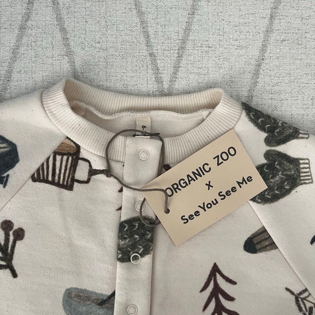 ロンパース・カバーオール organic zoo Cosy Wild Onesie Undyed 6-12