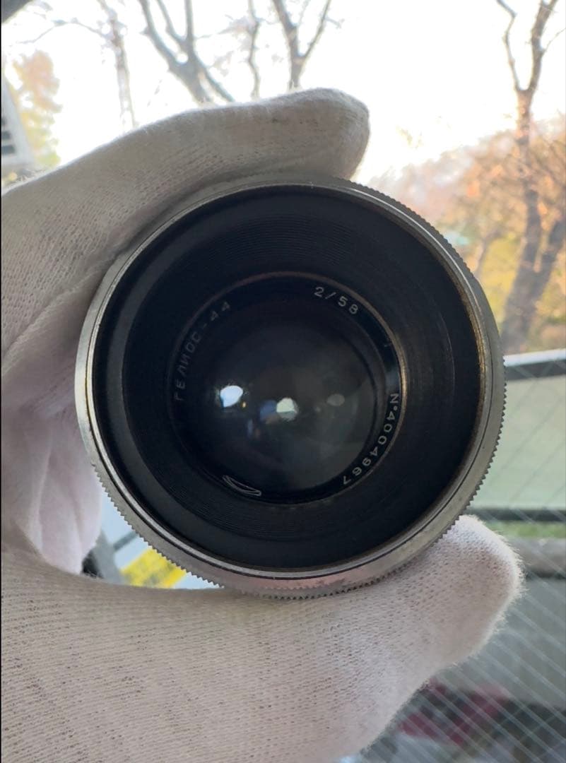 希少 シルバー Helios-44 58mm f2 ヘリオス ぐるぐるボケ