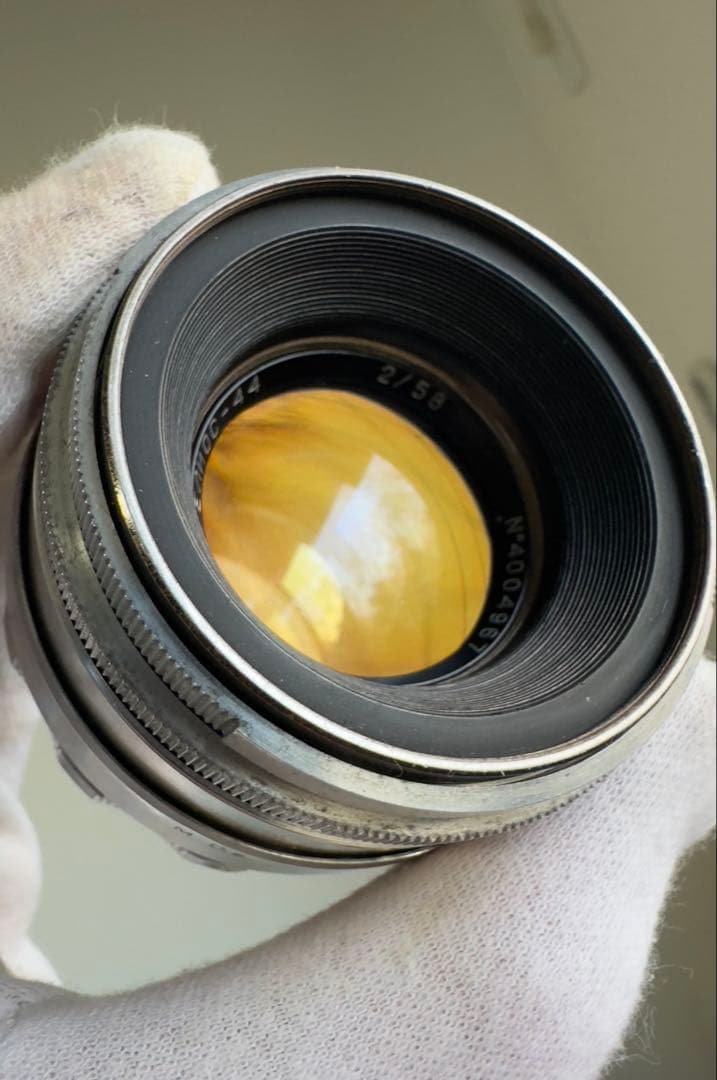 希少 シルバー Helios-44 58mm f2 ヘリオス ぐるぐるボケ