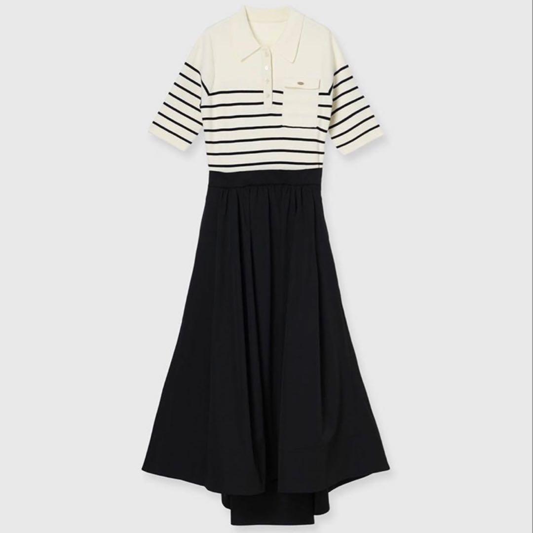 anuans ポロニットドッキングワンピース