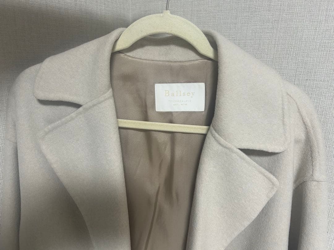 Ballsey プレミアムウールリバー　オープンカラーショートコート　34
