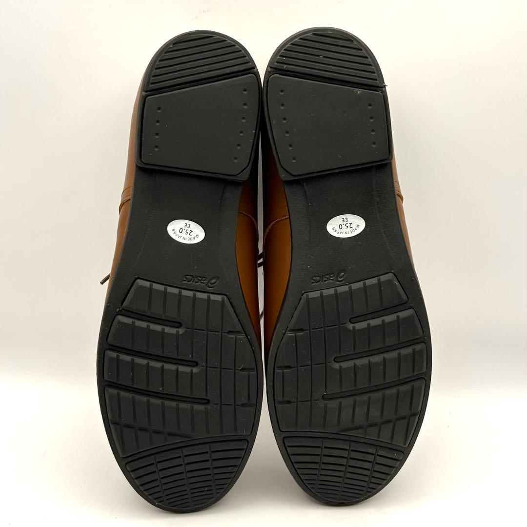 未使用✨ asics WALKING 【25㎝】 レースアップシューズ レザー