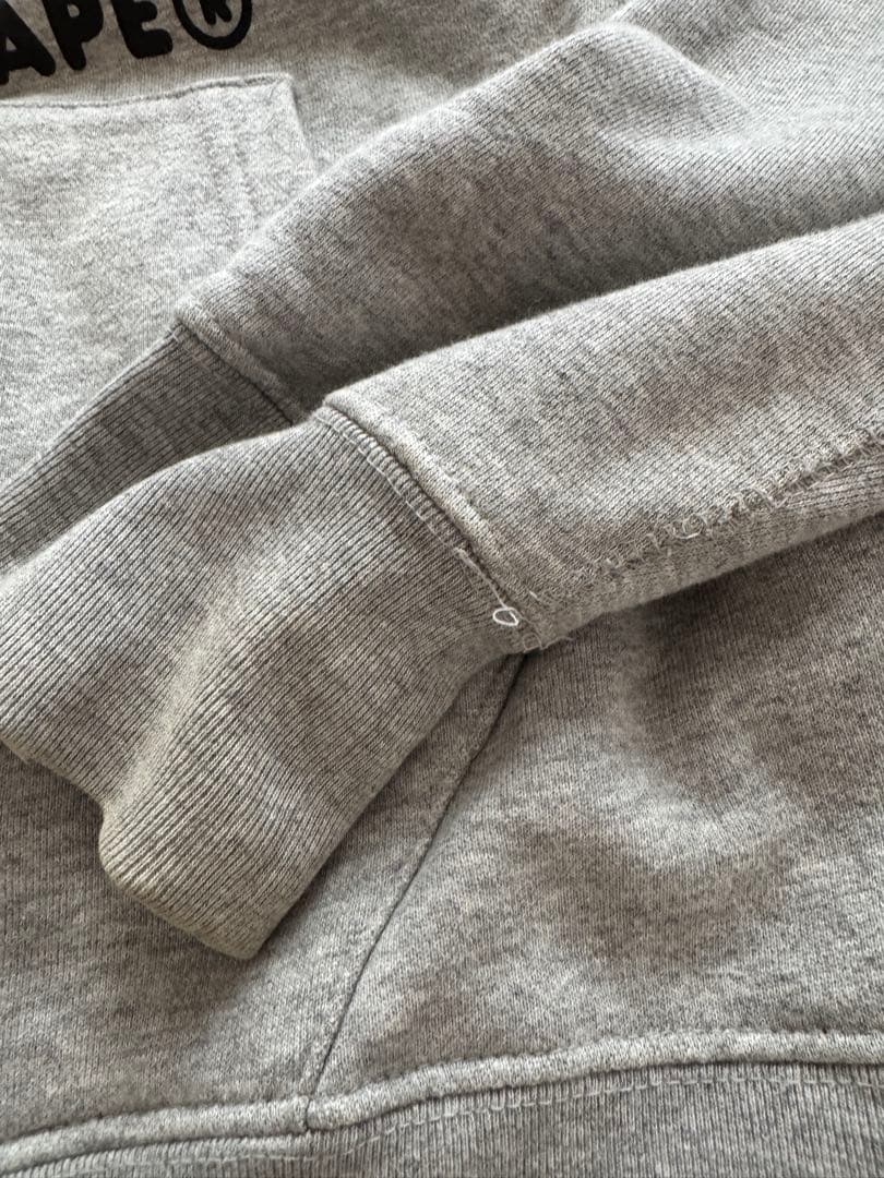 BAPE zip hoodie baby miloジップパーカー コットンGRY