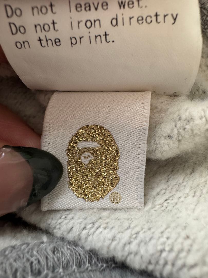 BAPE zip hoodie baby miloジップパーカー コットンGRY