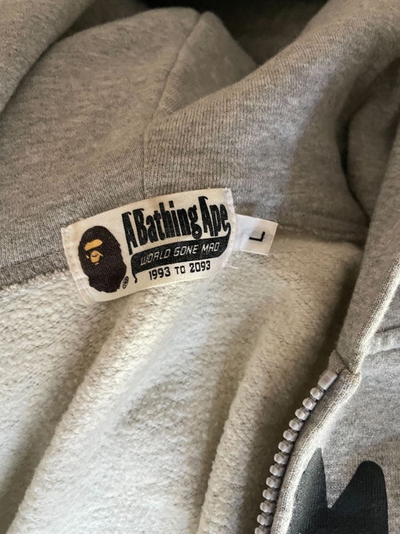 BAPE zip hoodie baby miloジップパーカー コットンGRY