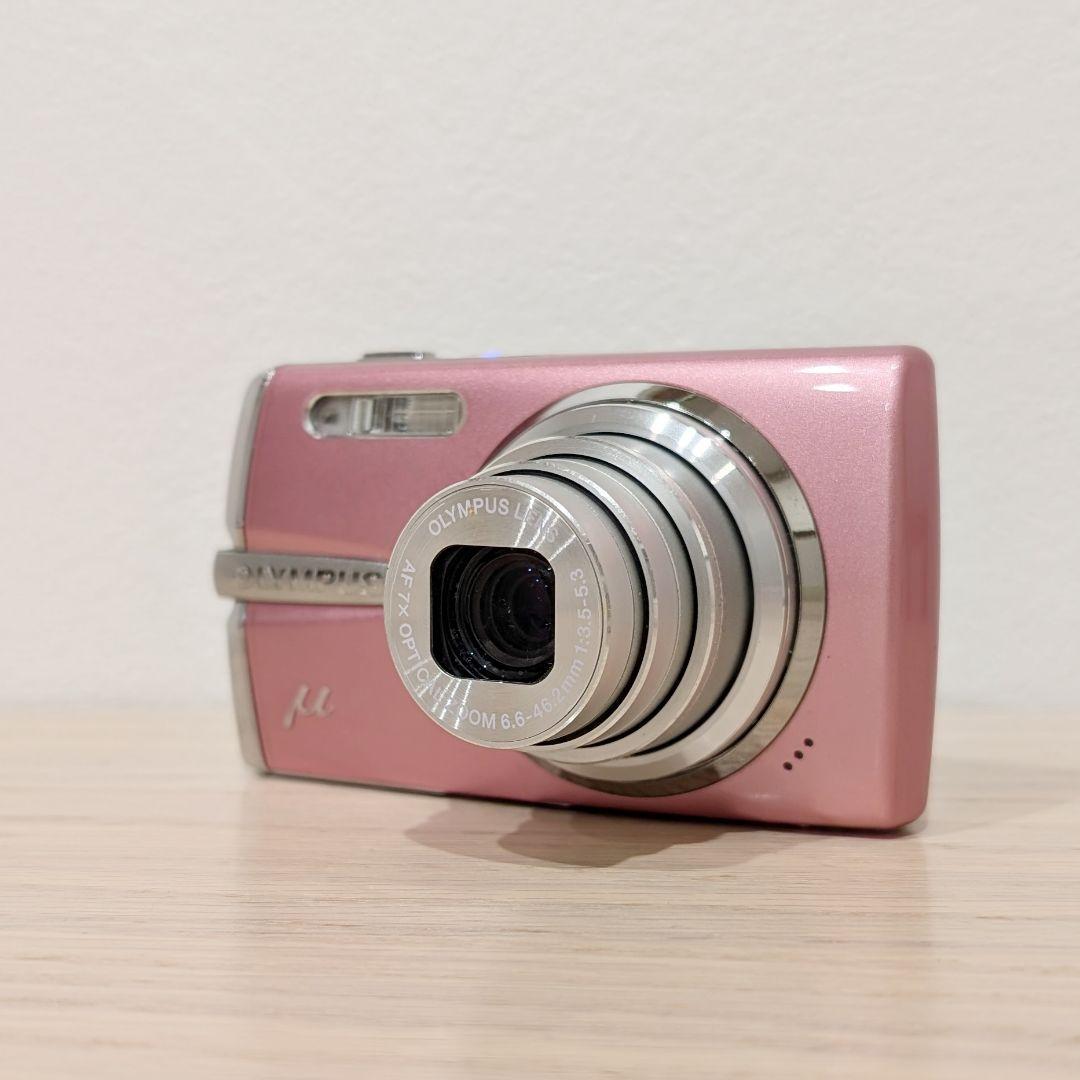 美品 動作確認済 OLYMPUS μ1020 ピンク デジカメ 付属品多数