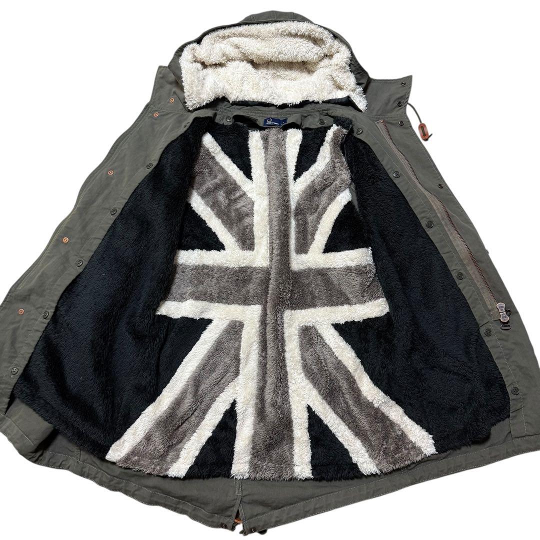 フレッドペリー 2way モッズコート 着脱裏ボアライナー付き カーキ Mサイズ