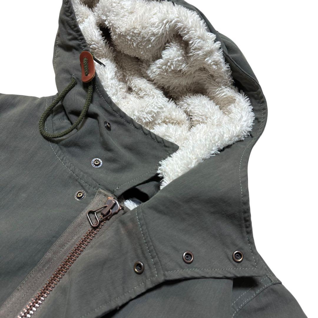 フレッドペリー 2way モッズコート 着脱裏ボアライナー付き カーキ Mサイズ