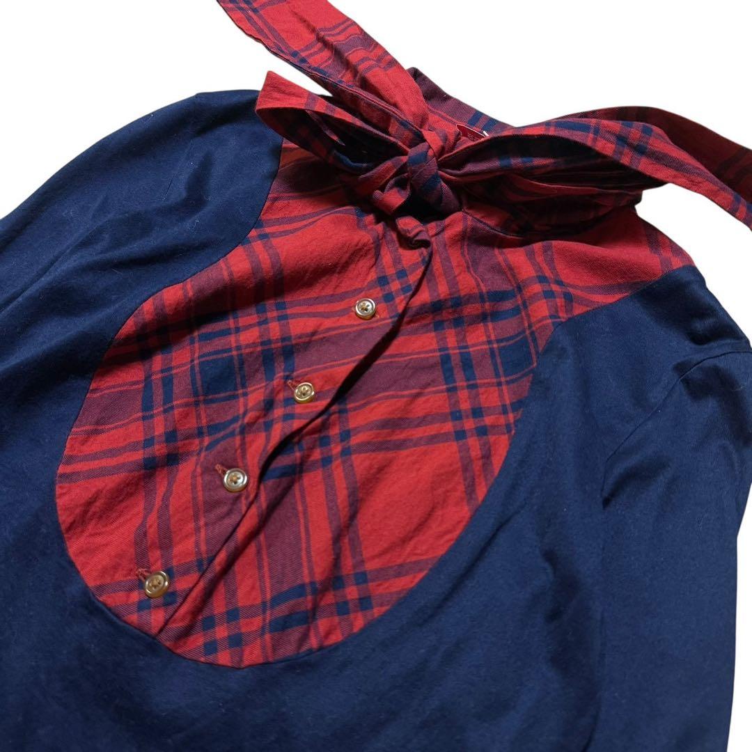 ヴィヴィアンウエストウッド レッドレーベル カットソー チェック ボウタイ 2