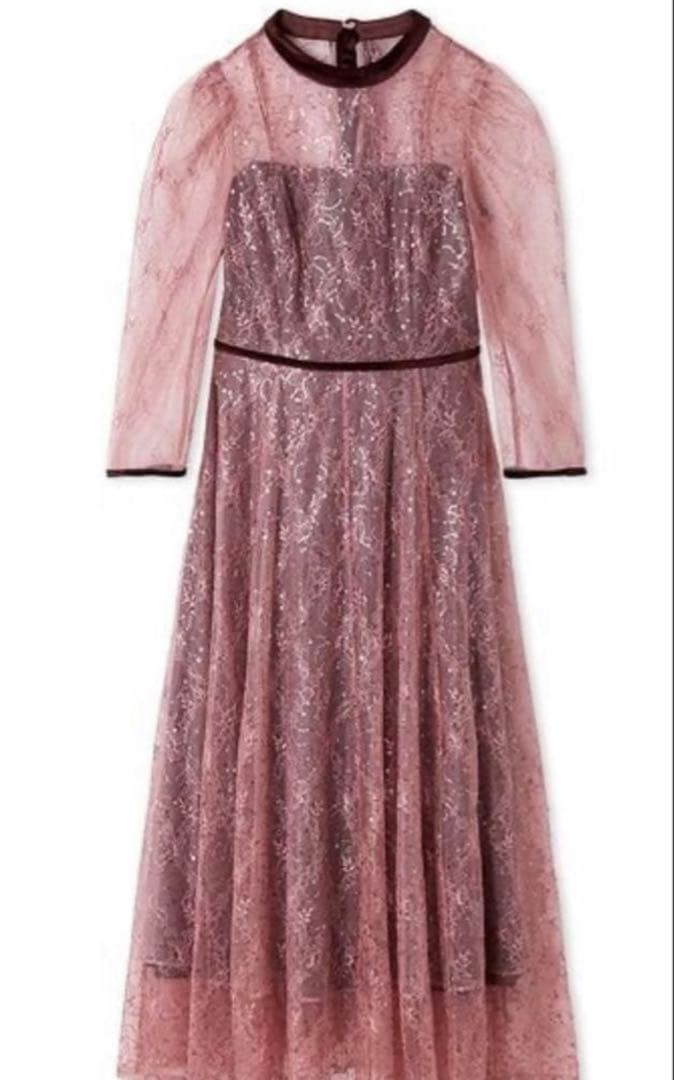 snidel スナイデル　スパークルレースドレス　ピンク　結婚式　オケージョン