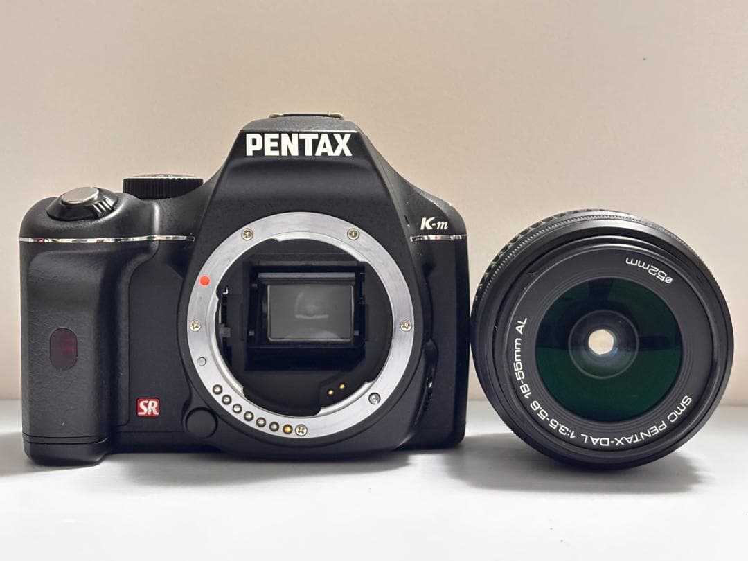 動作品 PENTAX K-m デジタル一眼レフカメラ 18-55mm レンズ付き