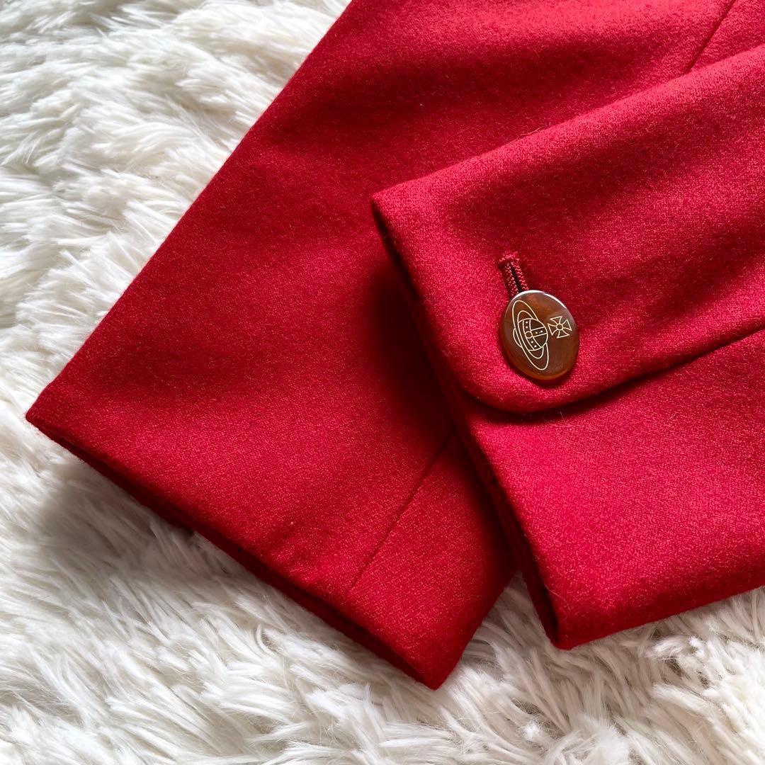 未使用保管品✨ヴィヴィアンウエストウッド　別珍　ラブジャケット　赤　S