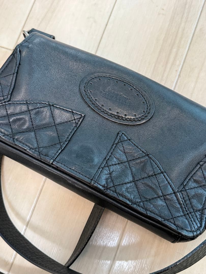 00s jean paul gaultier レザーショルダーバッグ　ゴルチエ