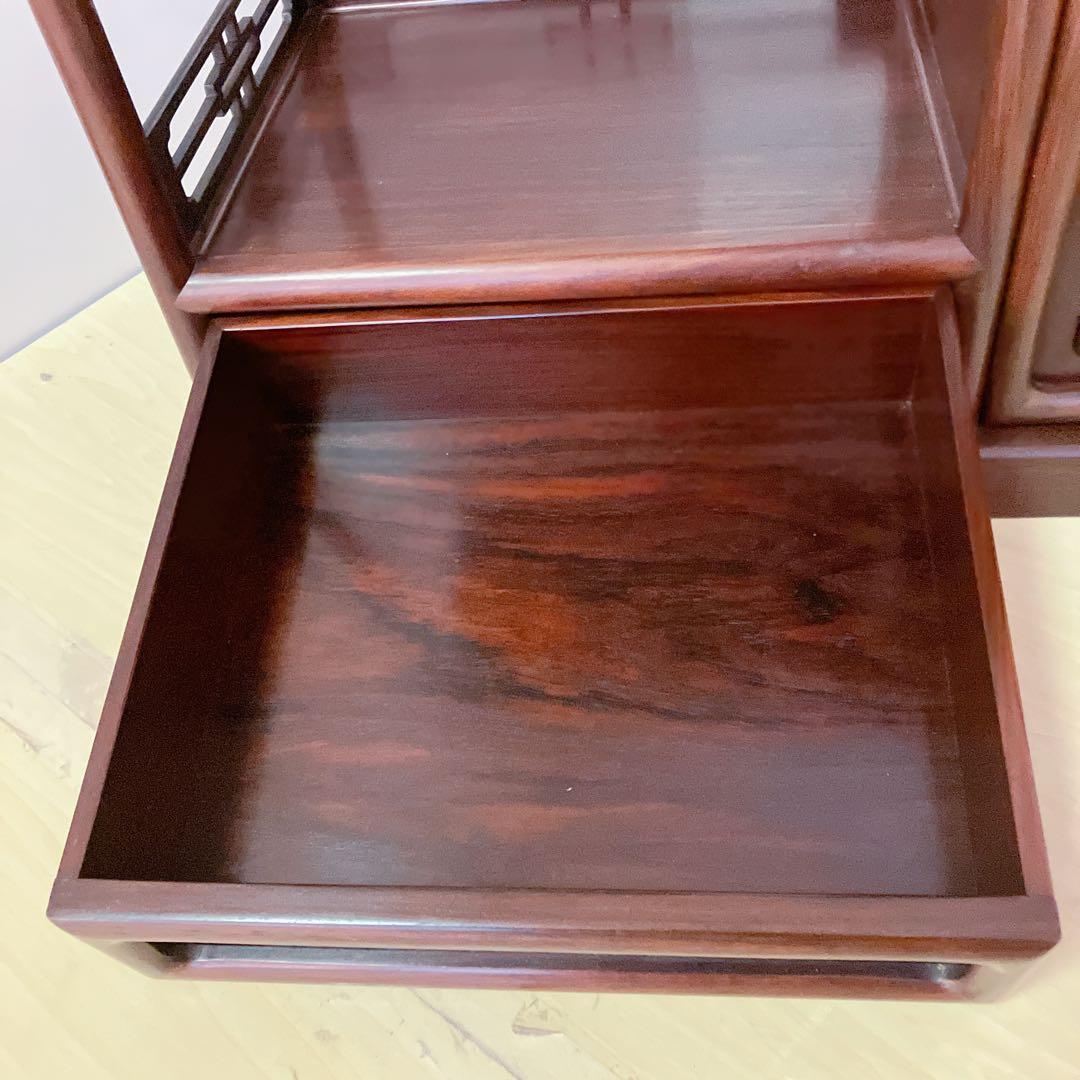 中澤唐木　紫峰作　日本伝統工芸品　飾り棚　和家具　茶棚　レトロ